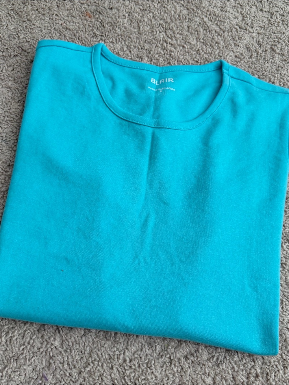 Blair Turquoise Round-Neck Knit Tee